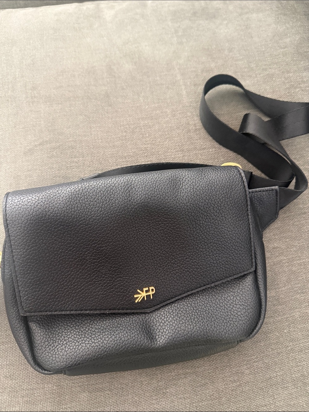 Freshly Picked Black Crossbody Belt Bag